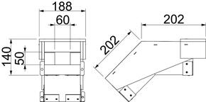 OBO Bettermann Vertr Vertikalbogen fallend für BSKH09-K0506 BSKH09-VF0506