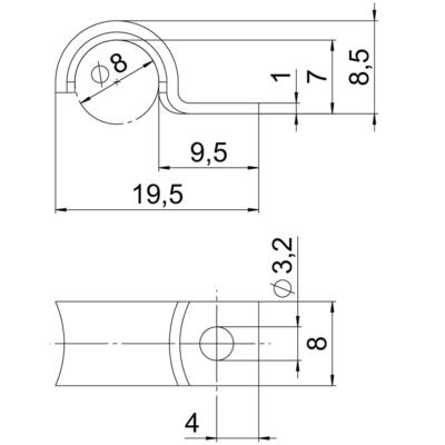 OBO Bettermann Vertr Leitungsschelle ge.chromat. WN 7855 A 8