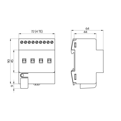 BEG Brück Electronic Schaltaktor SA4 -230/16H/KNXsREG