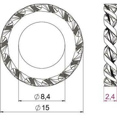 OBO Bettermann Vertr Fächerscheibe galv.vz SWS M8 G