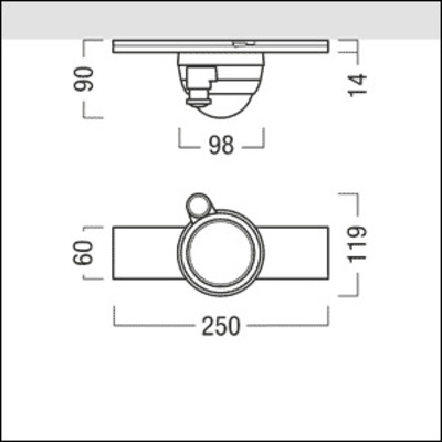 Zumtobel Group PIR-und Lichtsensor weiß PST PIR DALI-2TEC2WH