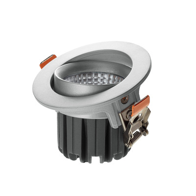 Abalight LED-Downlight 930, silbergrau DOT-90K-7W-930-S