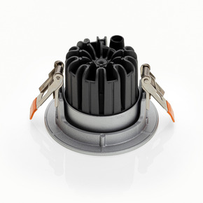 Abalight LED-Downlight 930, silbergrau DOT-90K-7W-930-S