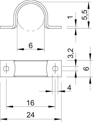 OBO Bettermann Vertr Leitungsschelle ge.chromat. WN 7855 B 6