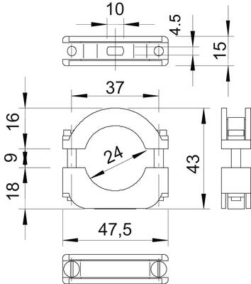 OBO Bettermann Vertr Blitz-Iso-Schelle m.Langloch,lgr 3015 24 LGR