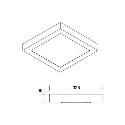 Brumberg Leuchten LED Anbaupanel 325x325 MPO, 3000/4000K DALI 49030073DA