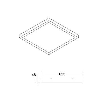 Brumberg Leuchten LED Anbaupanel 625x625 MPO, 3000/4000K DALI 49060073DA