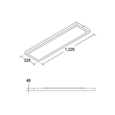 Brumberg Leuchten LED Anbaupanel 1225x325 MPO, 3000/4000K DALI 49120073DA