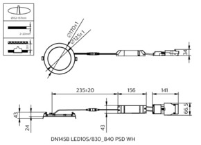 Philips Lighting LED-Downlight 3000/4000K, dimmbar DN145B10S#31699899