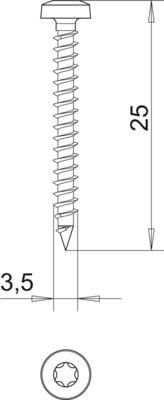 OBO Bettermann Vertr Golden-Sprintschraube 4758T 3.5x25