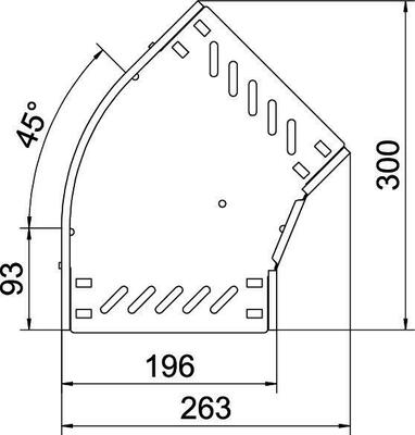 OBO Bettermann Vertr Bogen 45 Grad 35x200 tauchfeuerv. RB 45 320 FT