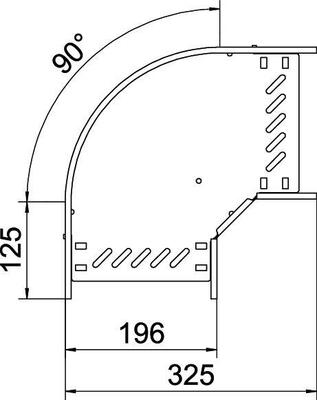 OBO Bettermann Vertr Bogen 90 Grad 110x200, rostfrei RB 90 120 A2