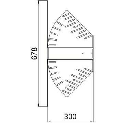 OBO Bettermann Vertr Bogen, winkelverstellbar 60x300 rostfrei RB W 630 A2