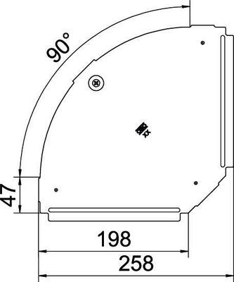 OBO Bettermann Vertr Deckel für 90Grad-Bogen B200mm, bandverzinkt RBD 90 200 FS