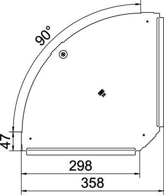 OBO Bettermann Vertr Deckel für 90Grad-Bogen B300mm, bandverzinkt RBD 90 300 DD