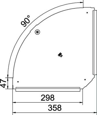 OBO Bettermann Vertr Deckel für 90Grad-Bogen B300mm, bandverzinkt RBD 90 300 FS