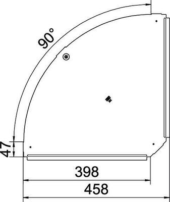 OBO Bettermann Vertr Deckel für 90Grad-Bogen B400mm, bandverzinkt RBD 90 400 FS