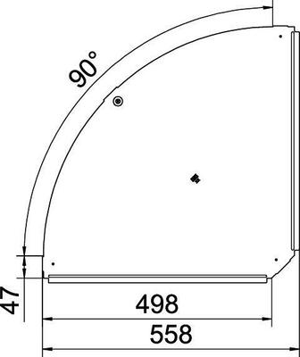 OBO Bettermann Vertr Deckel für 90Grad-Bogen B500mm, rostfrei RBD 90 500 A4