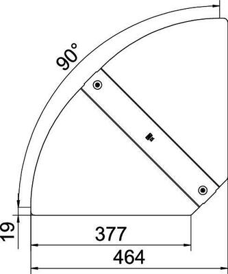 OBO Bettermann Vertr Deckel für Bogen winkelverst. B400mm RBD W 400 FS