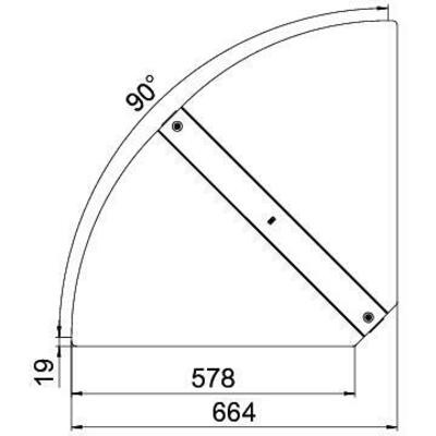 OBO Bettermann Vertr Deckel für Bogen winkelverst. B600mm RBD W 600 A4