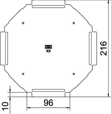 OBO Bettermann Vertr Deckel für Kreuzung B100mm Stahl RKD 100 FS