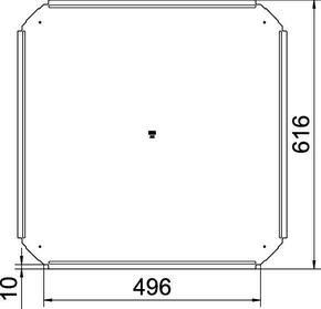 OBO Bettermann Vertr Deckel für Kreuzung B500mm Edelstahl, A4 RKD 500 A4