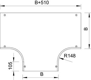 OBO Bettermann Vertr Deckel f.T-Stück 600mm DFT 600 FS