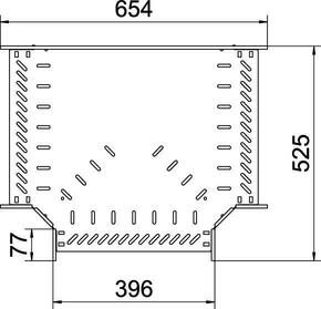 OBO Bettermann Vertr T-Stück für Kabelrinne 60x400 RT 640 A2