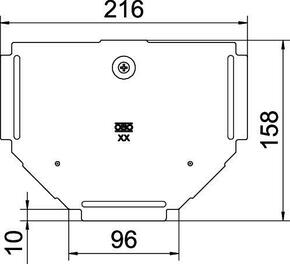 OBO Bettermann Vertr Deckel für T-Stück B100mm RTD 100 A2