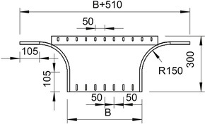 OBO Bettermann Vertr Anbau-Abzweigstück 60x400mm 7121407
