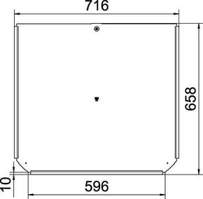OBO Bettermann Vertr Deckel für T-Stück B600mm RTD 600 DD