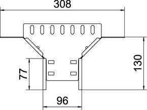 OBO Bettermann Vertr Anbau-Abzweigstück Kabelrinne 110x100 RAA 110 FT