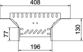 OBO Bettermann Vertr Anbau-Abzweigstück Kabelrinne 110x200 RAA 120 FT