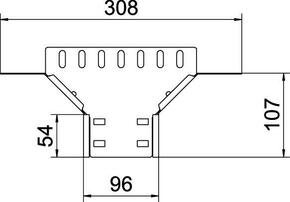 OBO Bettermann Vertr Anbau-Abzweigstück Kabelrinne 35x100 RAA 310 FT
