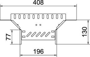 OBO Bettermann Vertr Anbau-Abzweigstück Kabelrinne 60x200 RAA 620 A4