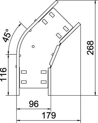 OBO Bettermann Vertr Bogen 45 Grad 60x100 bandverzinkt RB 45 610 FS