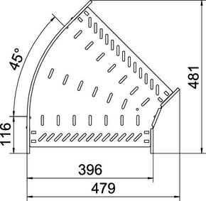 OBO Bettermann Vertr Bogen 45 Grad 60x400 tauchfeuerv. RB 45 640 FT OBO Bettermann Vertr Bogen 45 Grad 60x400 tauchfeuerv. RB 45 640 FT