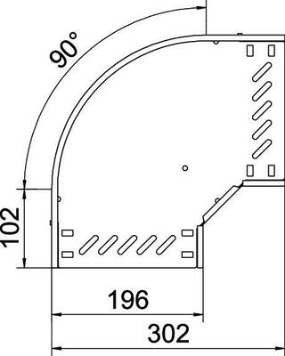OBO Bettermann Vertr Bogen 90 Grad 35x200 bandverzinkt RB 90 320 FS