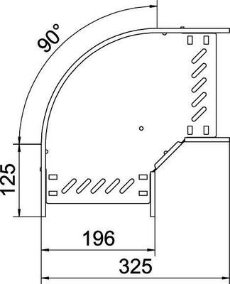 OBO Bettermann Vertr Bogen 90 Grad 60x200 tauchfeuerv. RB 90 620 FT