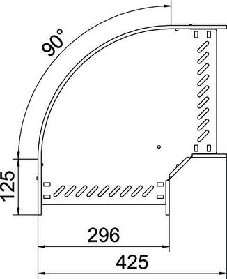OBO Bettermann Vertr Bogen 90 Grad 60x300, rostfrei RB 90 630 A2