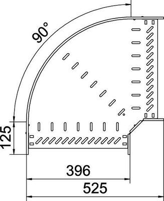 OBO Bettermann Vertr Bogen 90 Grad 85x400 tauchfeuerv. RB 90 840 FT