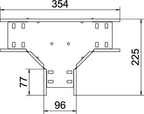 OBO Bettermann Vertr T-Stück für Kabelrinne 60x100 RT 610 FT