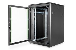 DIGITUS Netzwerkschrank Unique 22HE,AL 9005 DN-19 22U-8/8-B-1