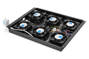 DIGITUS Dachlüftereinheit 6 Lüfter, RAL 9005 DN-19 FAN-6-SRV-B