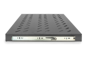 DIGITUS Ausziehbarer Fachboden 1HE,RAL 9005 DN-19 TRAY-2-600-SW