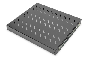 DIGITUS Ausziehbarer Fachboden 1HE,RAL 9005 DN-19 TRAY-2-600-SW