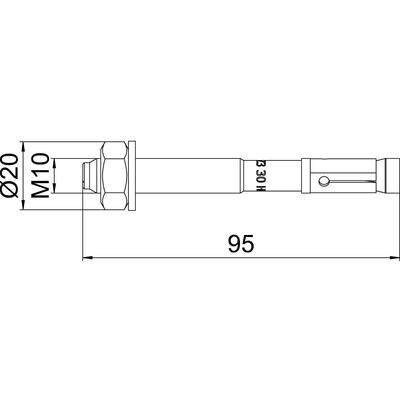 OBO Bettermann Vertr Bolzenanker BZ3 M10x95 BZ3 10x95/0-35A5