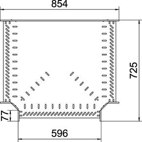OBO Bettermann Vertr T-Stück für Kabelrinne 60x600,horizontal RT 660 A4