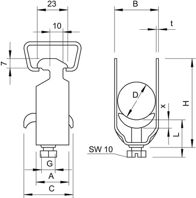 OBO Bettermann Vertr BBS-Bügelschelle m.Metallwanne 2056 M 34 FT