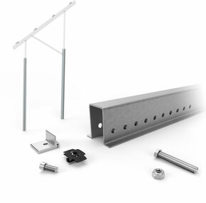 K2 Systems N Rack Anbindung an Rammfundamente N-Rack Connection Kit Pile
